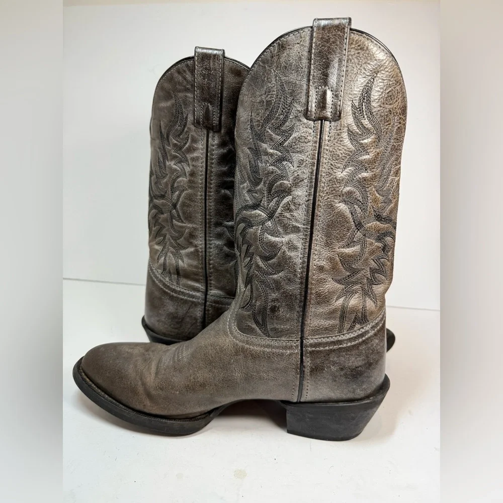Laredo Men’s‎ Western Leather Harding Boot Size 10D Grey Color